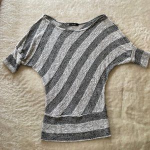 Gray Stripe Top